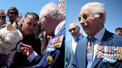 King Charles gets sneezed on by alpaca in viral moment