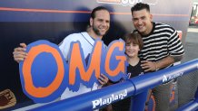 Rich Laconi of Mamaroneck and his son, Charlie, Mets player Jose Iglesias at Playland Park in Rye Aug. 3, 2024.