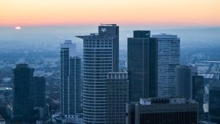 Skyscrapers on the skyline in the financial district of Frankfurt, Germany, on Monday, Nov. 4, 2024.