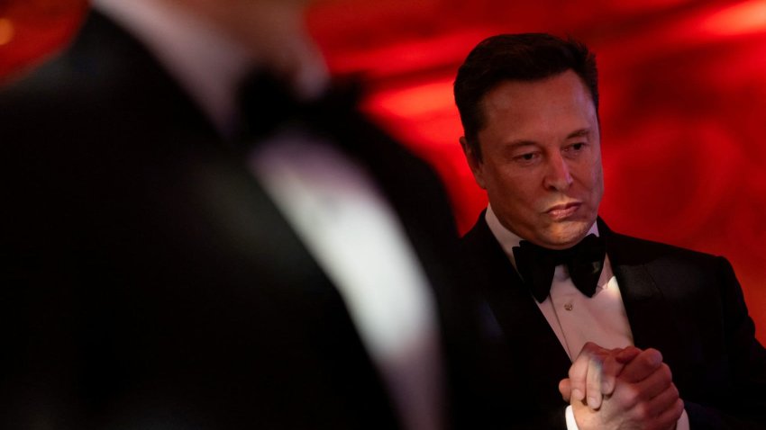 Elon Musk attends the America First Policy Institute gala at Mar-A-Lago in Palm Beach, Florida, Nov. 14, 2024.