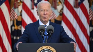 US President Joe Biden speaks about a ceasefire between Israel and Hezbollah in Lebanon, in the Rose Garden of the White House on November 26, 2024, in Washington, DC. 