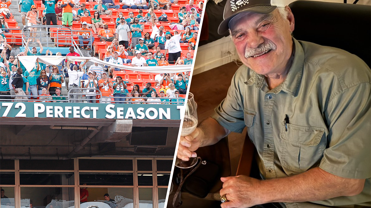 Perfect 1972 Dolphins pop champagne after Chiefs pick up first loss