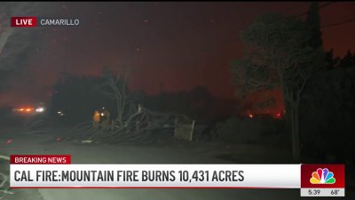 Spreading embers from Mountain Fire threaten homes in Ventura County