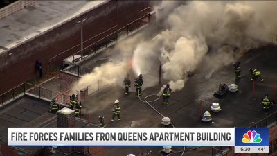 Fire forces families out of Queens apartment building