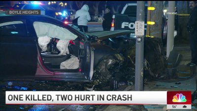 1 dead, 2 critically injured in Boyle Heights crash