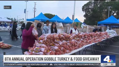 8th annual Operation Gobble turkey and food giveaway