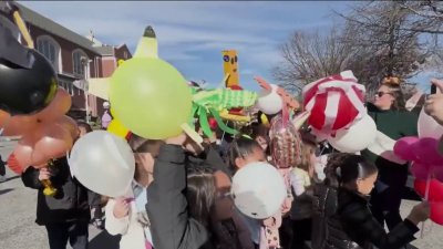 Students at Queens school hold a Thanksgiving Parade of their own