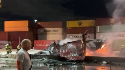 Witness heard ‘super loud explosion' when car caught fire at PortMiami cargo yard