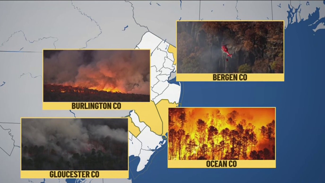 NJ wildfires map: Where are the fires burning? – NBC New York