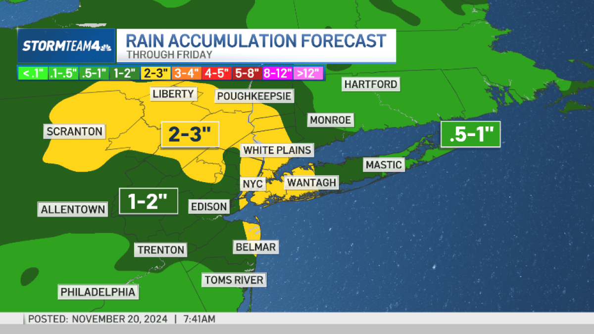 New York City weather: Heavy rain to impact Thursday AM commute – NBC ...