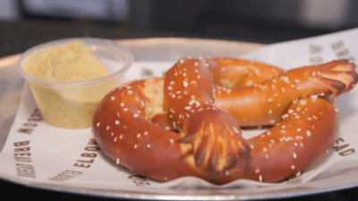 Find out where to try these salted sweet potato pretzels