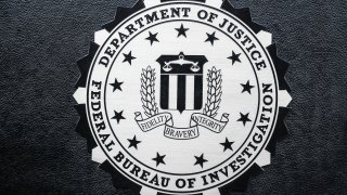 FBI logo on a plat at Federal Bureau of Investigation Field Office building in Washington D.C., United States of America on July 12th, 2024. (Photo by Beata Zawrzel/NurPhoto via Getty Images)