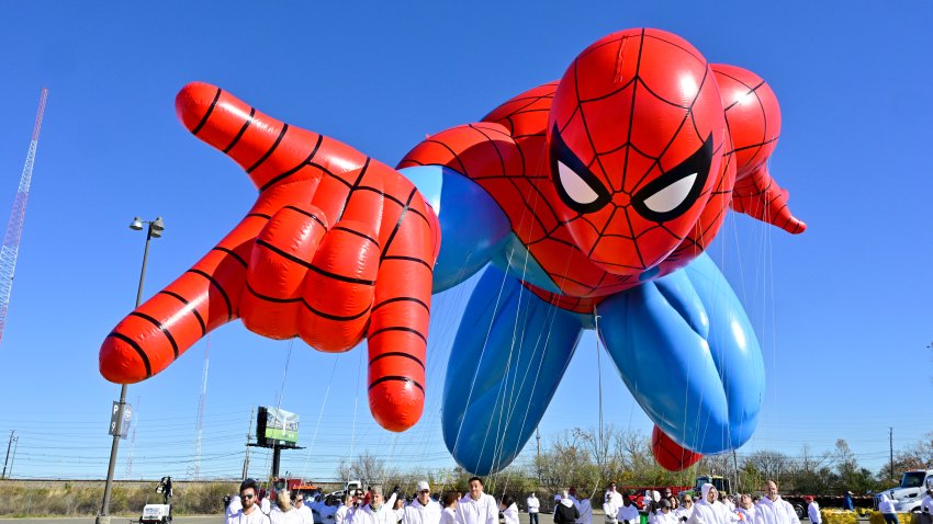 EAST RUTHERFORD, NEW JERSEY – NOVEMBER 02: Macy’s Thanksgiving Day Parade – Balloonfest Preview at MetLife Stadium on November 02, 2024 in East Rutherford, New Jersey.  (Photo by Eugene Gologursky/Getty Images for Macy’s)