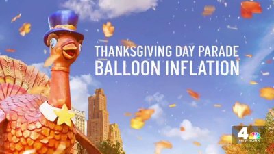 Macy's Thanksgiving Day Parade balloon inflation