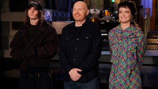 Mk.gee, host Bill Burr and Sarah Sherman