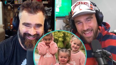 Watch Travis Kelce react to Jason Kelce and Kylie Kelce expecting 4th baby girl