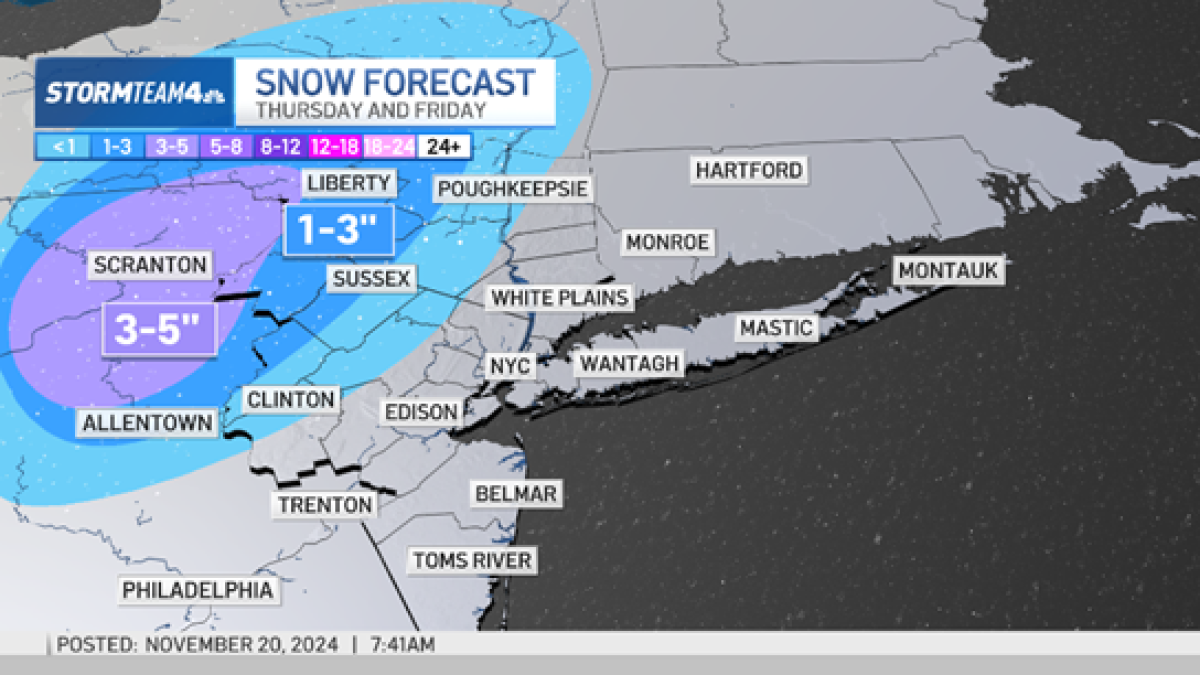 Tri-State Area to Experience First Snow of the Season This Weekend