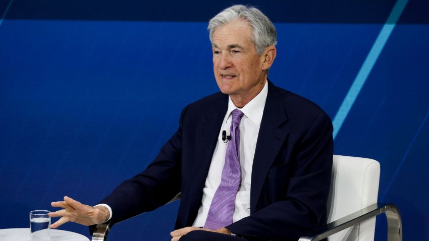 Jerome Powell, chairman of the US Federal Reserve, during the New York Times DealBook Summit at Jazz at Lincoln Center in New York, US, on Wednesday, Dec. 4, 2024. 