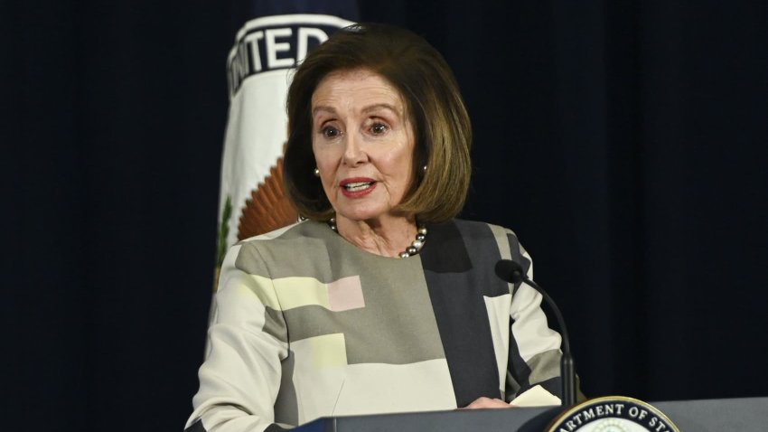 Nancy Pelosi delivers remarks at the Anti-Corruption Champions Award Ceremony at the Department of State in Washington D.C, United States on December 9, 2024.