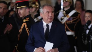 Francois Bayrou, France’s incoming prime minister, during the handover ceremony at the Hotel Matignon in Paris, France, on Friday, Dec. 13, 2024. 