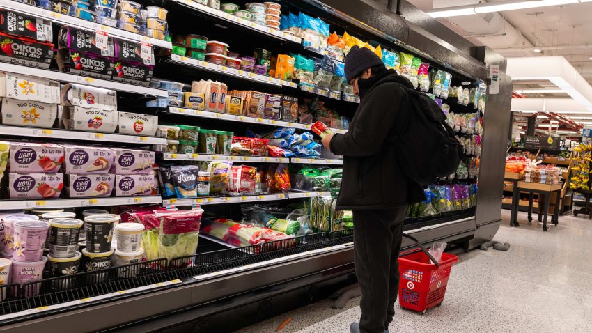 A person shops at a Whole Foods Market grocery store on December 17, 2024 in New York City. 