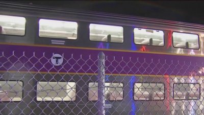 Commuter rail hits car on the track in Abington