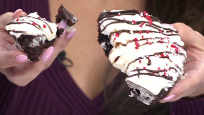 How does Jimmy Fallon's Holiday Seasoning Candy Cane Brownie ‘Crumbl'?