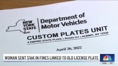 Woman sent $16K in fines linked to old license plate