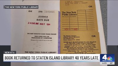 40-year-old book returned to New York Public Library