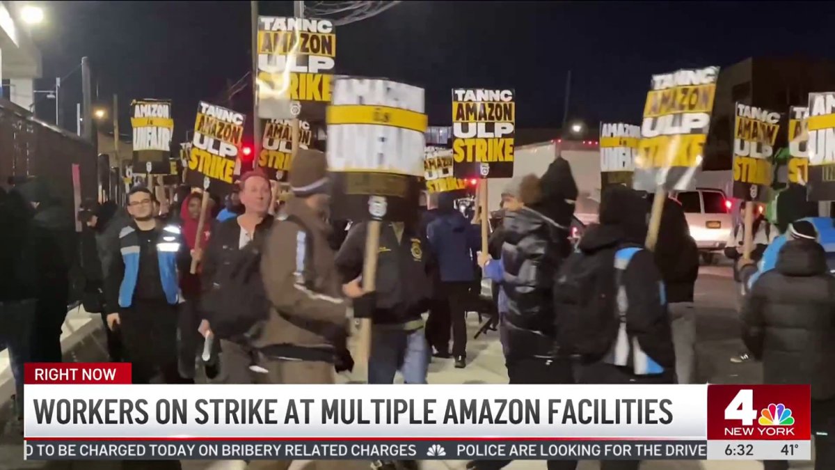 Thousands of Amazon workers walk off job – NBC New York