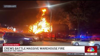 Large fire engulfs Brighton Park warehouse