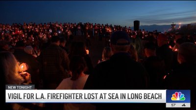 Vigil for LA firefighter lost at sea in Long Beach