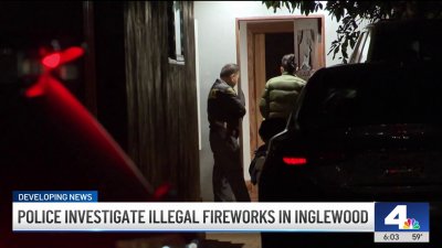 Police investigate illegal fireworks being set off in Inglewood