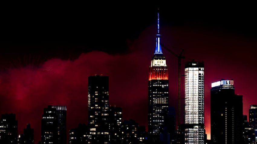 FILE PHOTO: NEW YORK, UNITED STATES – JULY 04: Independence day of USA is celebrated with fireworks near the Empire State building in New York, United States on July 04, 2023. (Photo by Fatih Aktas/Anadolu Agency via Getty Images)