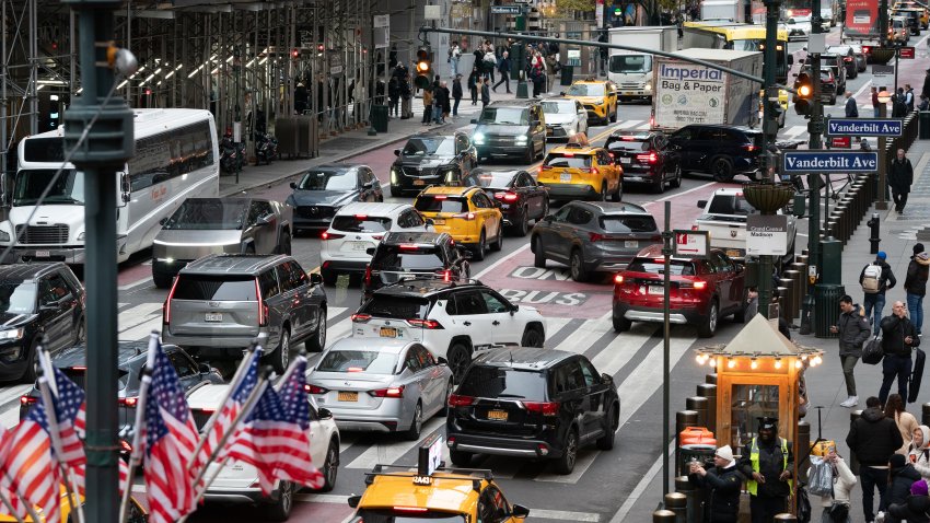 The daily toll for entering Midtown and lower Manhattan by car will be $9 rather than the original planned toll of $15 for at least three years, at which point it will be reassessed. (Barry Williams/New York Daily News/Tribune News Service via Getty Images)