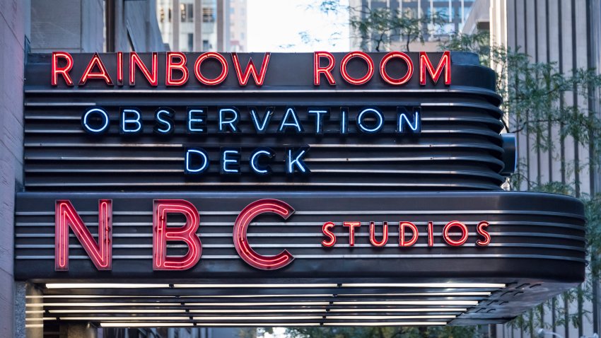 NEW YORK CITY, NEW YORK, UNITED STATES – 2015/10/16: NBC studios in New York City: Historic Rockefeller Center in Midtown Manhattan is home to NBC studios, an observation deck, and a nightclub Rainbow Room.
NBC is one of USA’s largest TV broadcasting companies and include the studio where Saturday Night Live is recorded apart from many others.