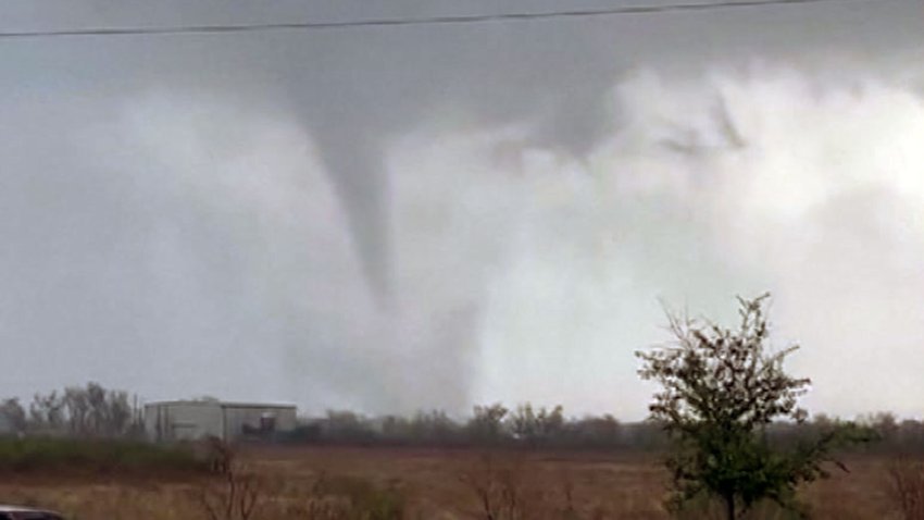 Tornado that touched down in Katy, Texas.