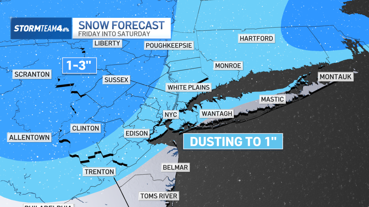 NYC's First Snowfall of the Season? A Possible Dusting This Weekend!