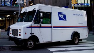 A USPS truck
