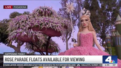 Rose Parade floats available for viewing