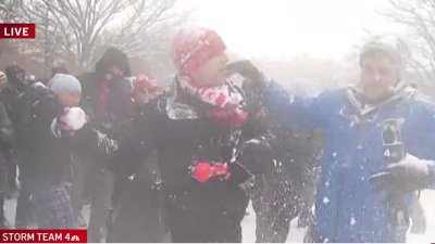 DC snowball fight draws massive crowd to Meridian Hill Park