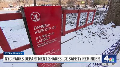 NYC Parks Dept. shares warning about going onto ice in city parks