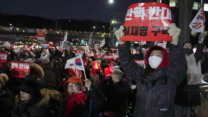 Supporters of impeached South Korean President Yoon Suk Yeol