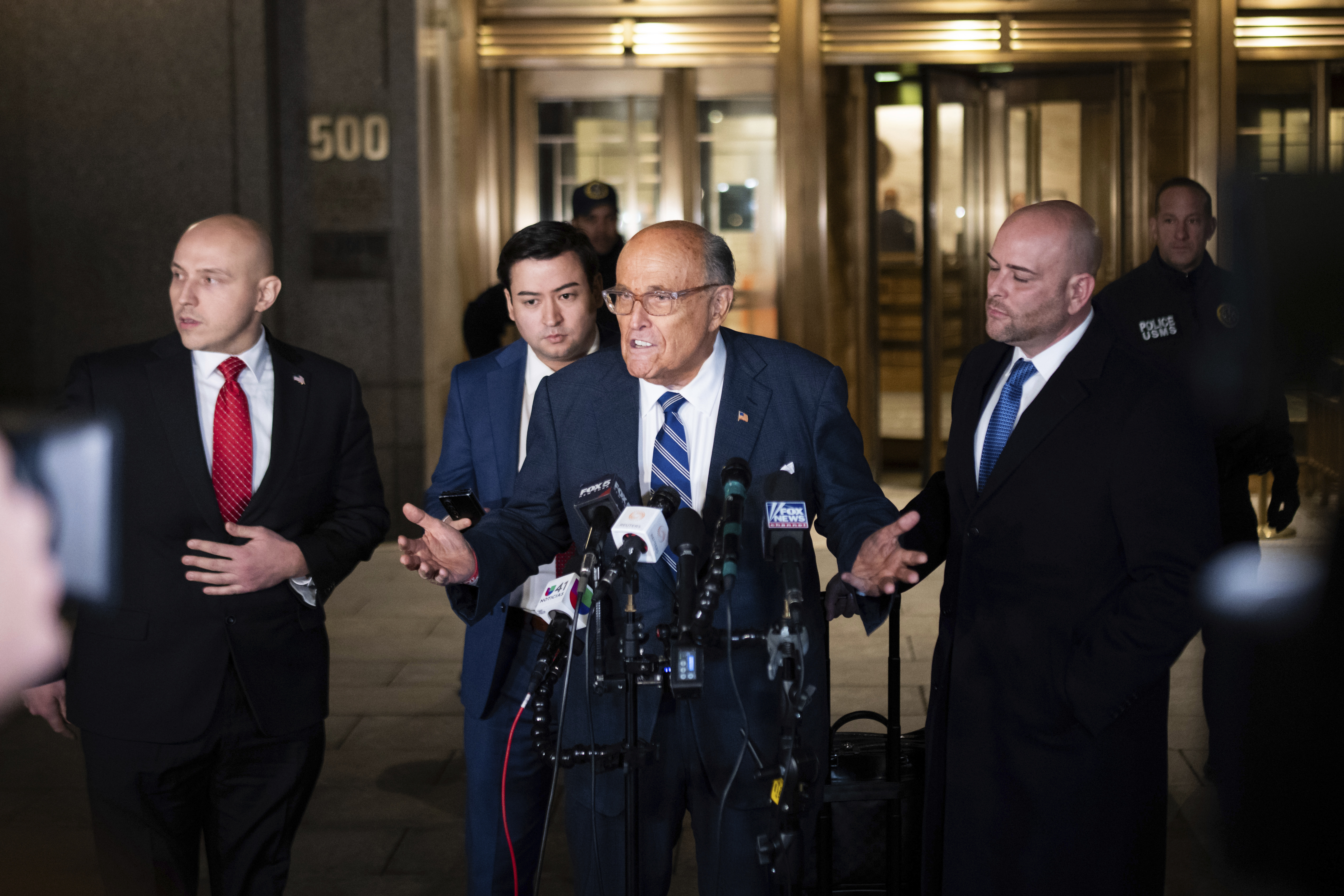 Former Trump lawyer Rudy Giuliani faces federal courtroom listening to in defamation case Former Trump lawyer Rudy Giuliani faces federal courtroom listening to in defamation case