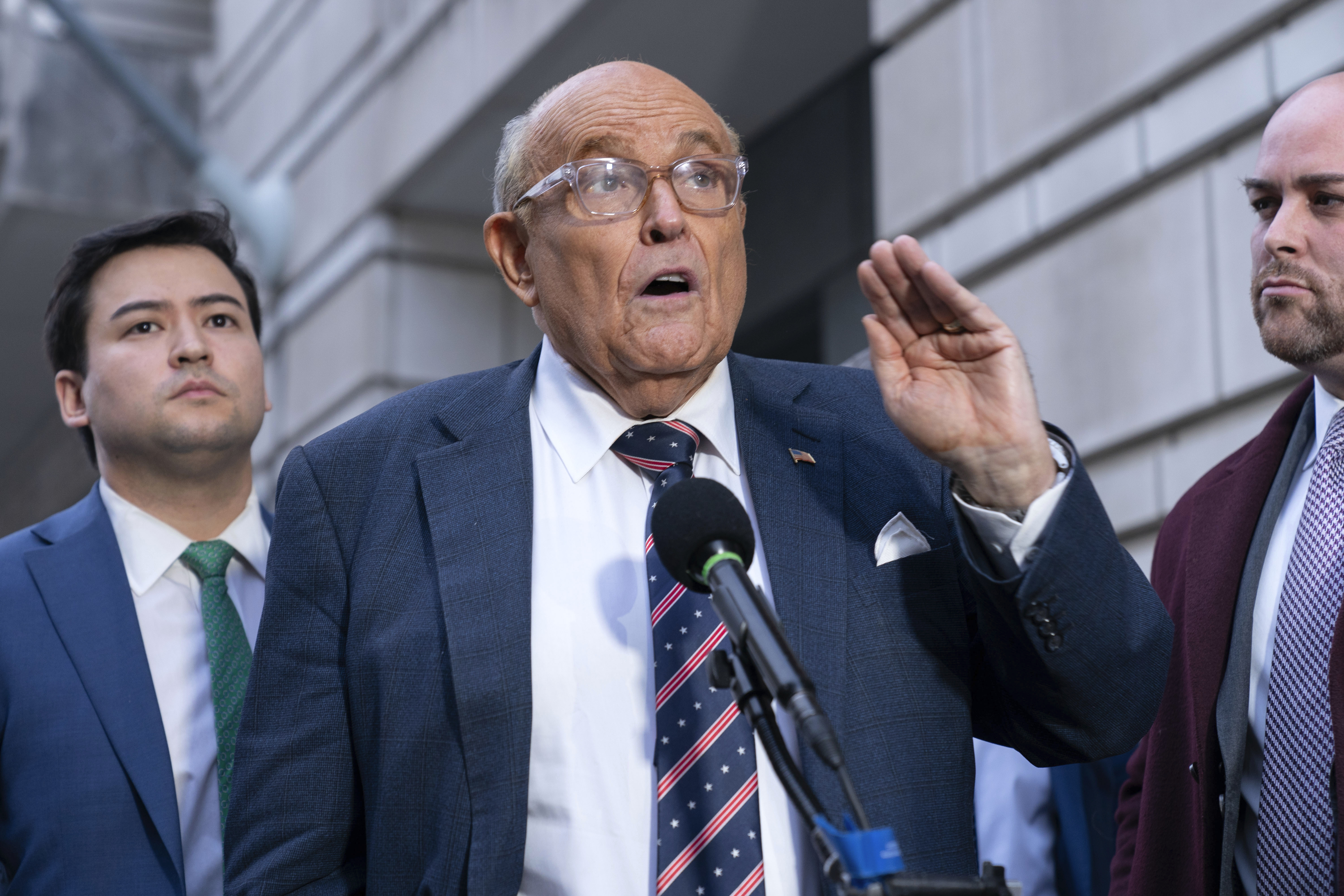 Rudy Giuliani does not present as much as trial over whether or not he should surrender his residence and World Collection rings Rudy Giuliani does not present as much as trial over whether or not he should surrender his residence and World Collection rings