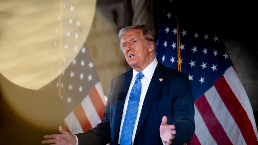 PALM BEACH, FLORIDA – DECEMBER 16: U.S. President-elect Donald Trump speaks at a news conference at Trump’s Mar-a-Lago resort on December 16, 2024 in Palm Beach, Florida. In a news conference that went over an hour, Trump announced that SoftBank will invest over $100 billion in projects in the United States including 100,000 artificial intelligence related jobs and then took questions on Syria, Israel, Ukraine, the economy, cabinet picks, and many other topics. (Photo by Andrew Harnik/Getty Images)