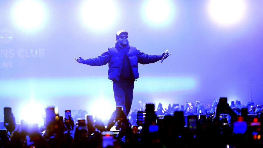 LOS ANGELES, CALIFORNIA – DECEMBER 17: The Weeknd performs onstage at Spotify’s Billions Club Live with The Weeknd at The Barker Hangar on December 17, 2024 in Los Angeles, California.  (Photo by Kevin Mazur/Getty Images for Spotify)