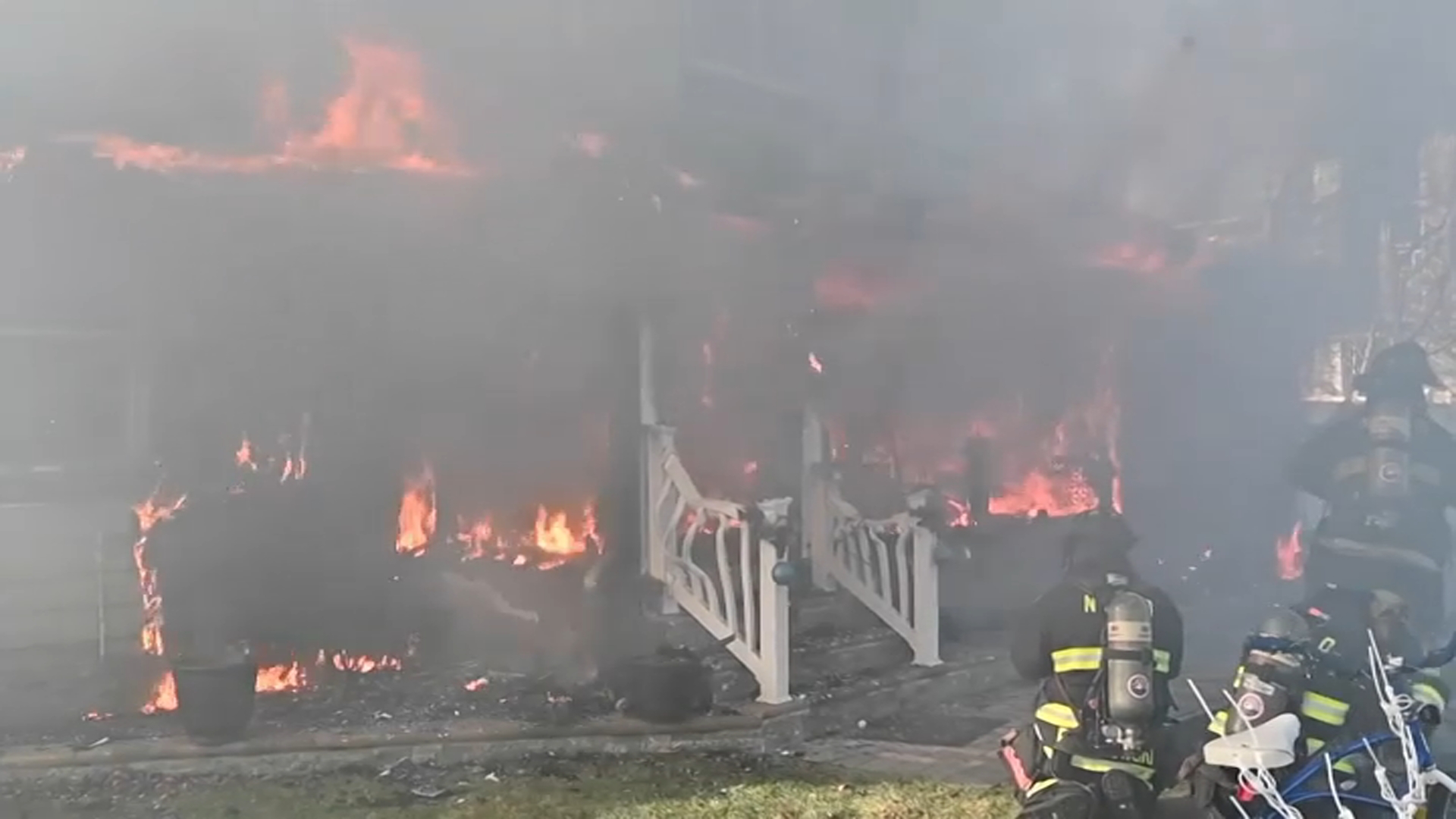 Flames erupt at Lengthy Island dwelling with day care in basement Flames erupt at Lengthy Island dwelling with day care in basement