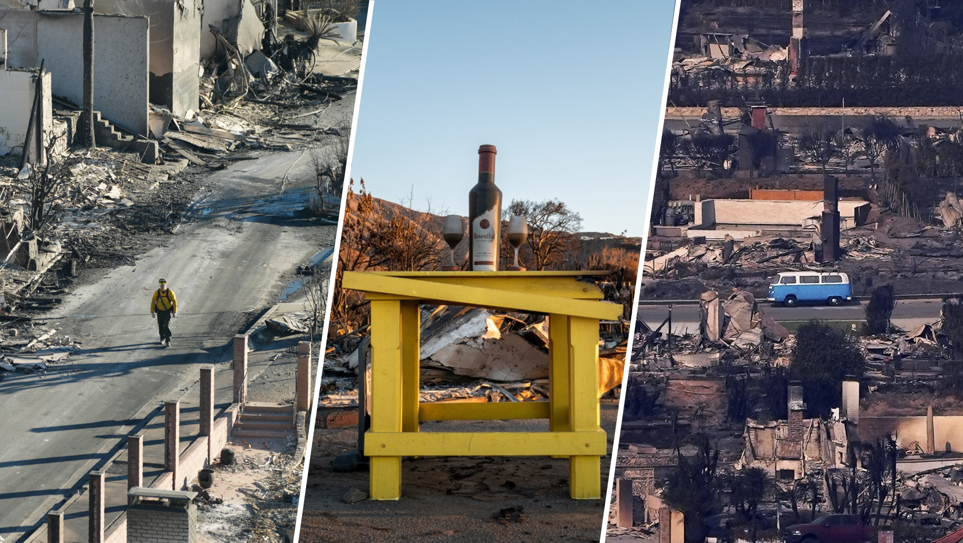 California wildfires aftermath: Stark photos of LA-area devastation