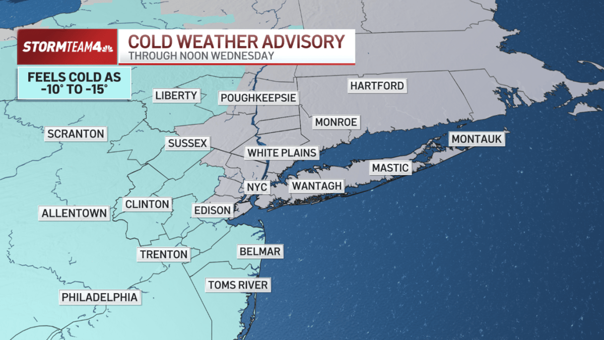 NYC weather: sub-freezing dangerous cold in store – NBC New York